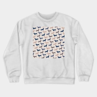 Elegant Wood Dachshund Pattern Crewneck Sweatshirt